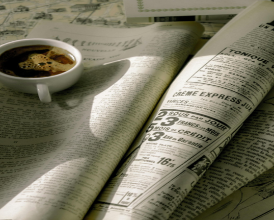 coffee and newspapers